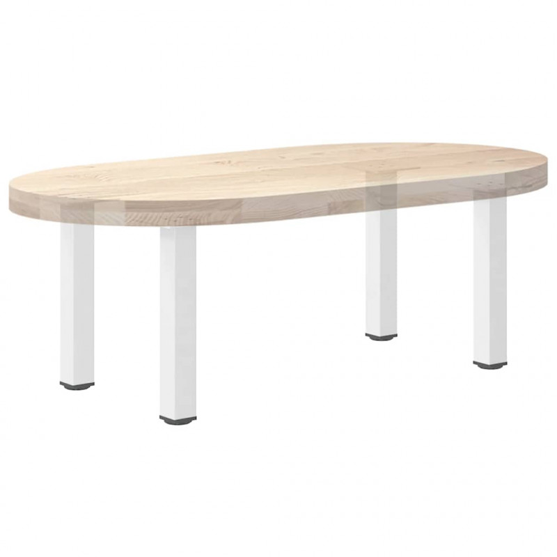 Nogi do stolika kawowego 4 szt. Białe 30-32 cm Stal