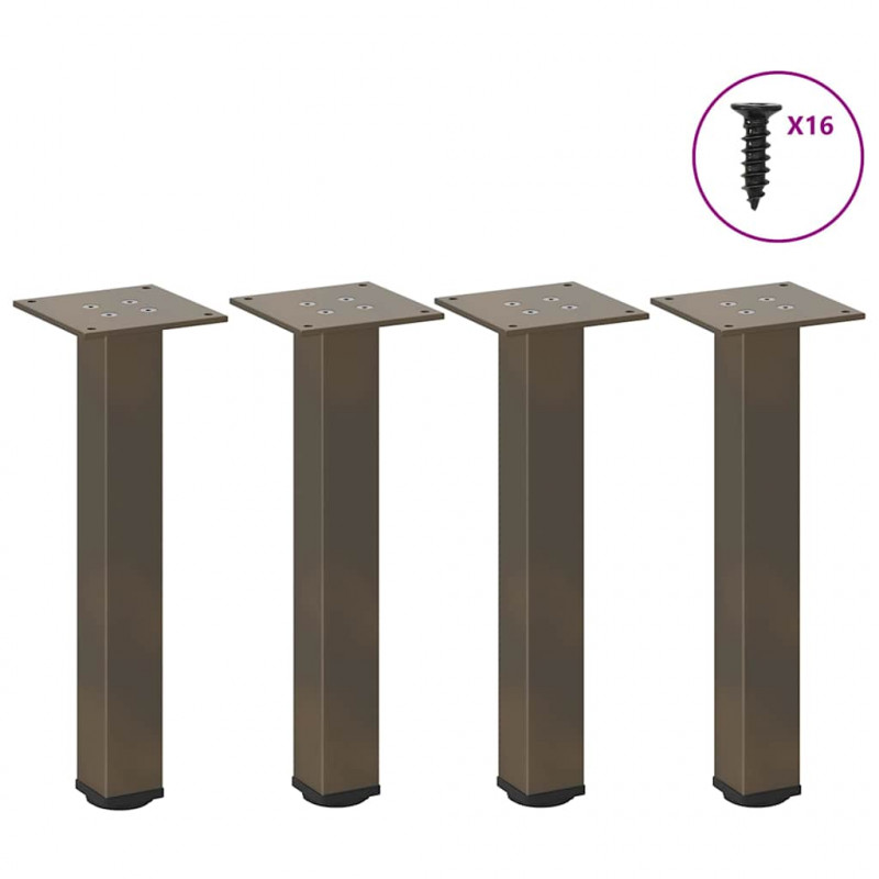 Nogi do stolika kawowego 4 szt. Naturalna stal 30-32 cm Stal