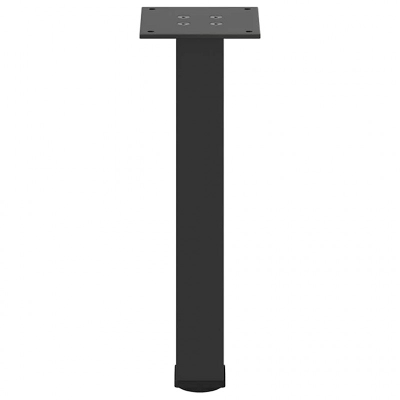 Nogi do stolika kawowego 4 szt. Czarne 42-44 cm Stalowe