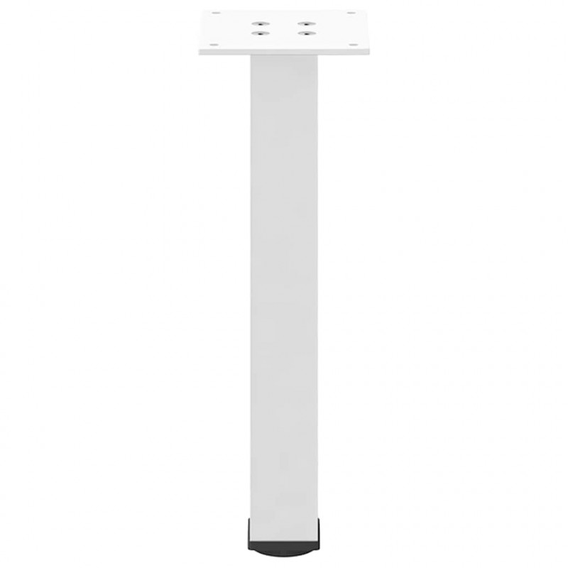 Nogi do stolika kawowego 4 szt. Białe 42-44 cm Stal