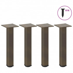 Nogi do stolika kawowego 4 szt. Naturalna stal 42-44 cm Stal