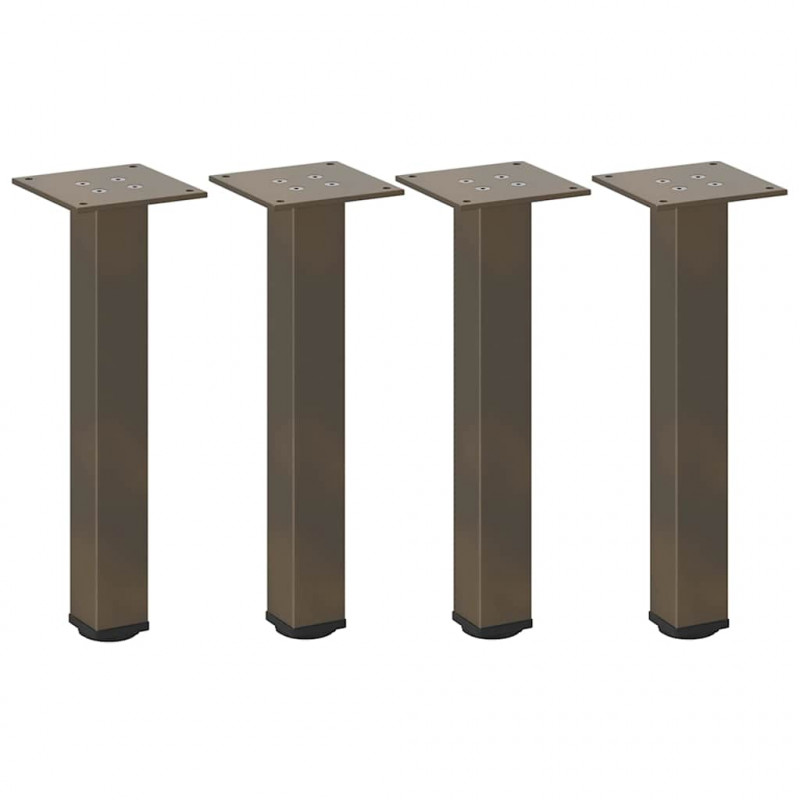 Nogi do stolika kawowego 4 szt. Naturalna stal 42-44 cm Stal