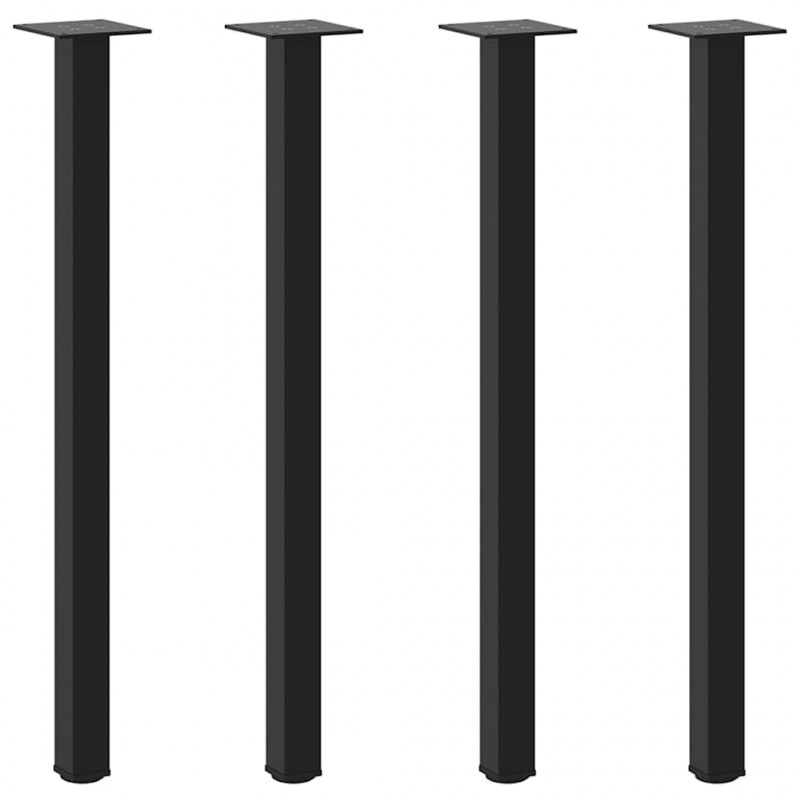 Nogi do stołu konsolowego 4 szt. Czarne 72-74 cm Stalowe