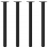 Nogi do stołu konsolowego 4 szt. Czarne 72-74 cm Stalowe
