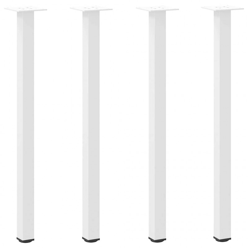 Nogi do stołu konsolowego 4 szt. Białe 72-74 cm Stalowe