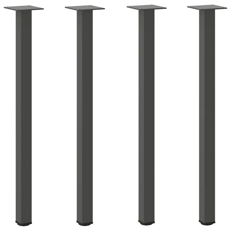 Nogi do stołu konsolowego 4 szt. Antracyt 72-74 cm Stal