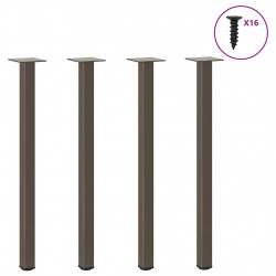 Nogi do stołu konsolowego 4 szt. Naturalna stal 72-74 cm Stal