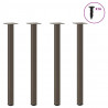 Nogi do stołu konsolowego 4 szt. Naturalna stal 72-74 cm Stal