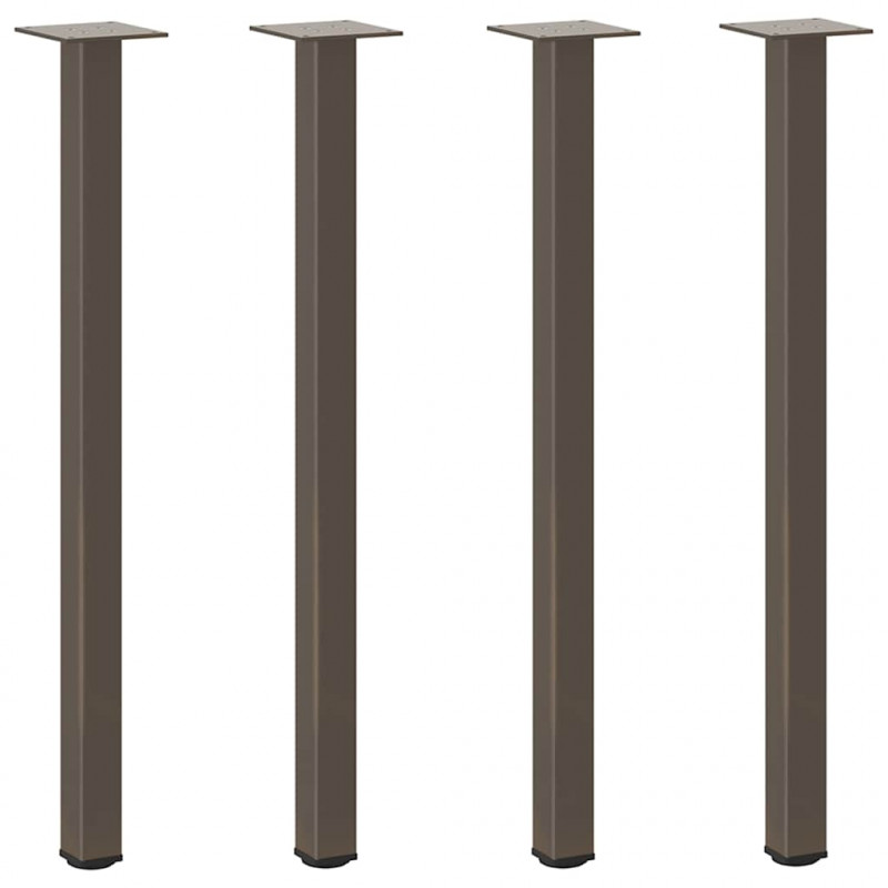 Nogi do stołu konsolowego 4 szt. Naturalna stal 72-74 cm Stal