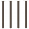 Nogi do stołu konsolowego 4 szt. Naturalna stal 72-74 cm Stal