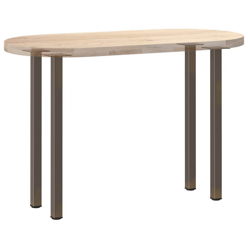 Nogi do stołu konsolowego 4 szt. Naturalna stal 72-74 cm Stal