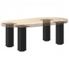 Nogi do stolika kawowego 4 szt. Czarne 30-32 cm Stalowe