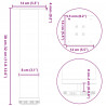 Nogi do stolika kawowego 4 szt. Antracyt 30-32 cm Stal