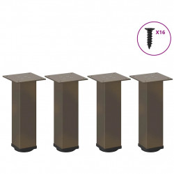 Nogi do stolika kawowego 4 szt. Naturalna stal 30-32 cm Stal