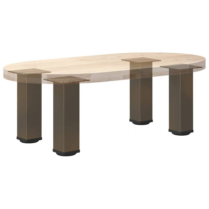 Nogi do stolika kawowego 4 szt. Naturalna stal 30-32 cm Stal
