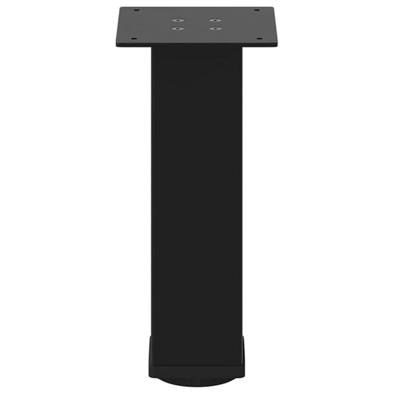 Nogi do stolika kawowego 4 szt. Czarne 42-44 cm Stalowe