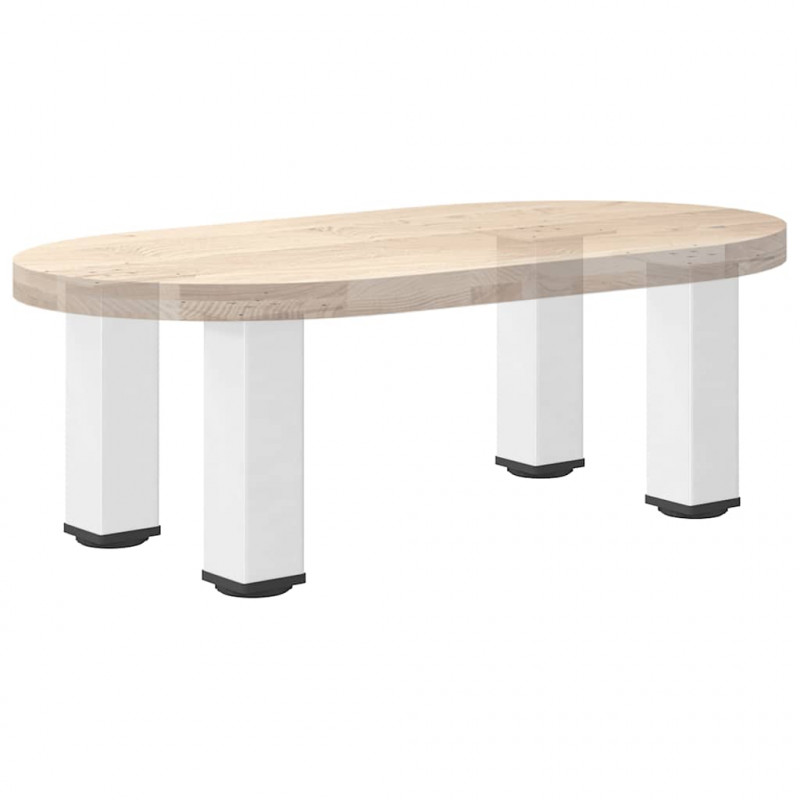 Nogi do stolika kawowego 4 szt. Białe 42-44 cm Stal