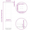 Nogi do stolika kawowego 4 szt. Antracyt 42-44 cm Stal