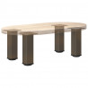 Nogi do stolika kawowego 4 szt. Naturalna stal 42-44 cm Stal