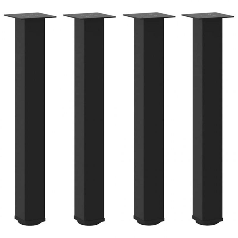Nogi do stołu konsolowego 4 szt. Czarne 72-74 cm Stalowe