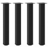 Nogi do stołu konsolowego 4 szt. Czarne 72-74 cm Stalowe