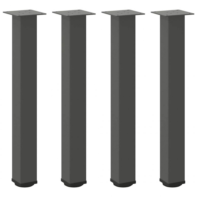 Nogi do stołu konsolowego 4 szt. Antracyt 72-74 cm Stal