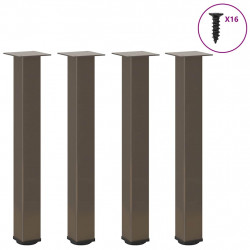 Nogi do stołu konsolowego 4 szt. Naturalna stal 72-74 cm Stal