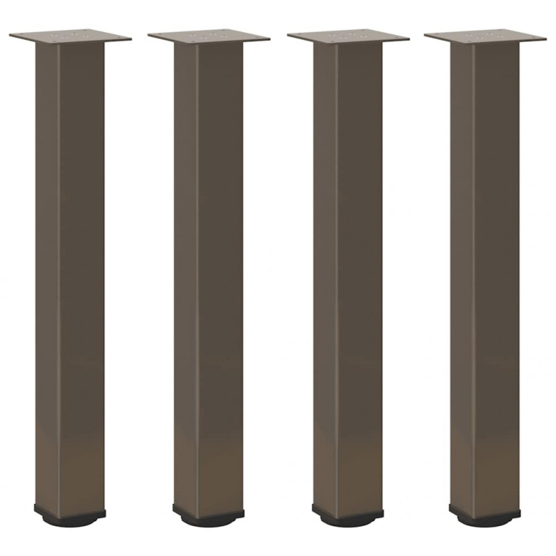 Nogi do stołu konsolowego 4 szt. Naturalna stal 72-74 cm Stal