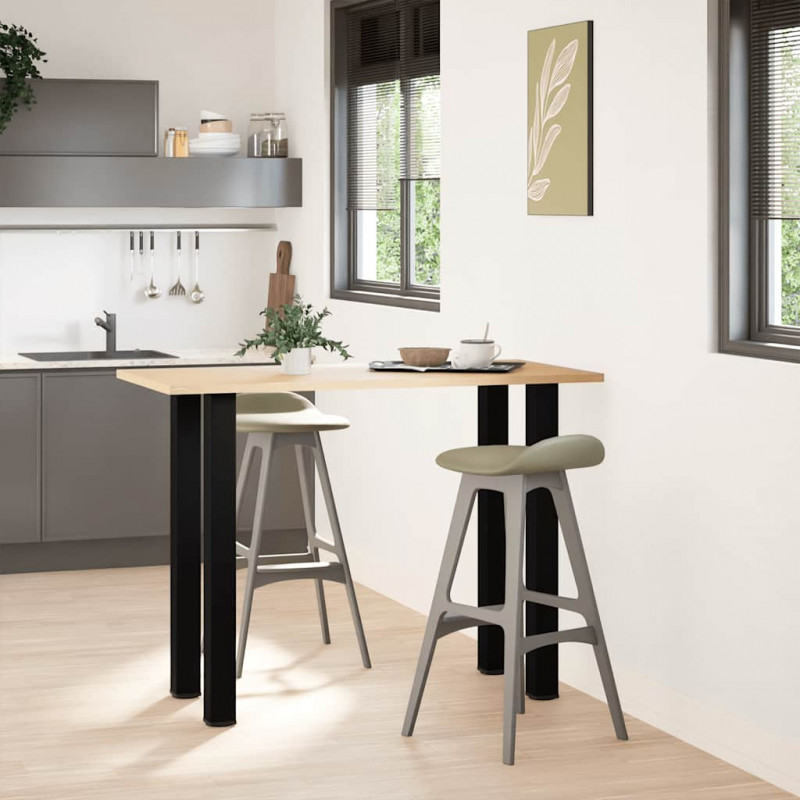 Nogi do stołu barowego 4 szt. Czarne 90-92 cm Stalowe