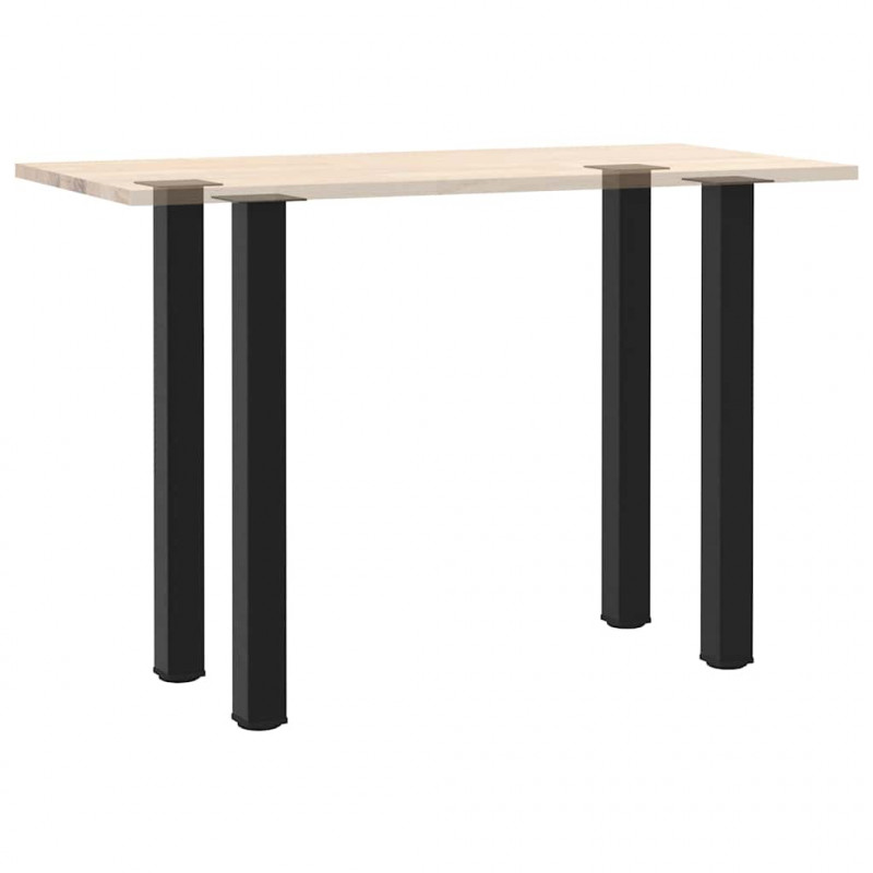 Nogi do stołu barowego 4 szt. Czarne 90-92 cm Stalowe
