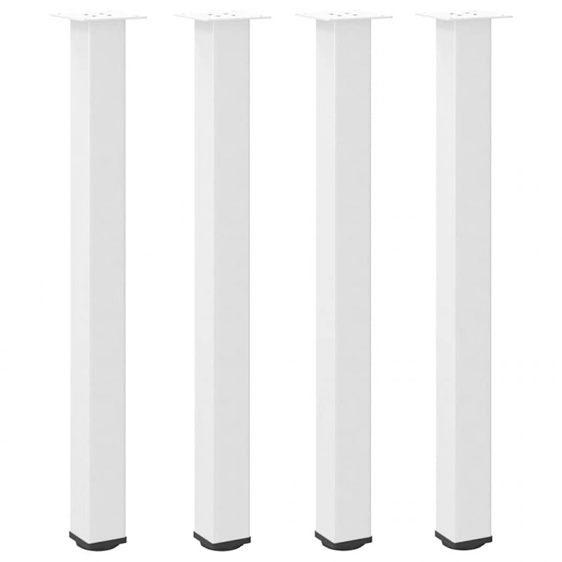 Nogi do stołu barowego 4 szt. Białe 90-92 cm Stalowe