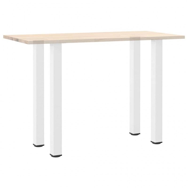 Nogi do stołu barowego 4 szt. Białe 90-92 cm Stalowe