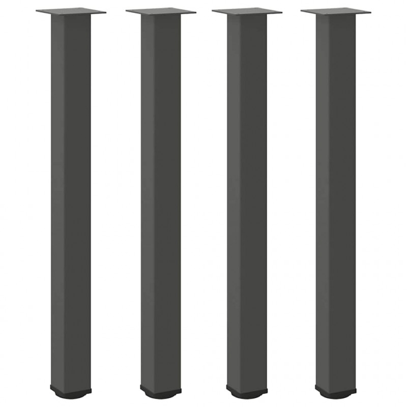 Nogi do stołu barowego 4 szt. Antracyt 90-92 cm Stal