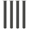 Nogi do stołu barowego 4 szt. Antracyt 90-92 cm Stal