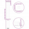 Nogi do stołu barowego 4 szt. Antracyt 90-92 cm Stal