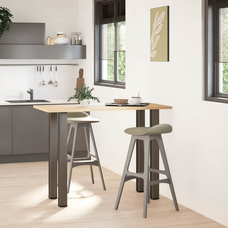 Nogi do stołu barowego 4 szt. Naturalna stal 90-92 cm Stal