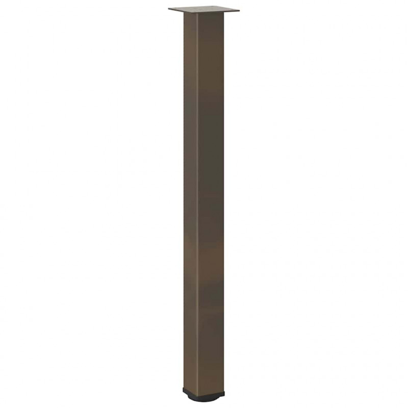 Nogi do stołu barowego 4 szt. Naturalna stal 90-92 cm Stal