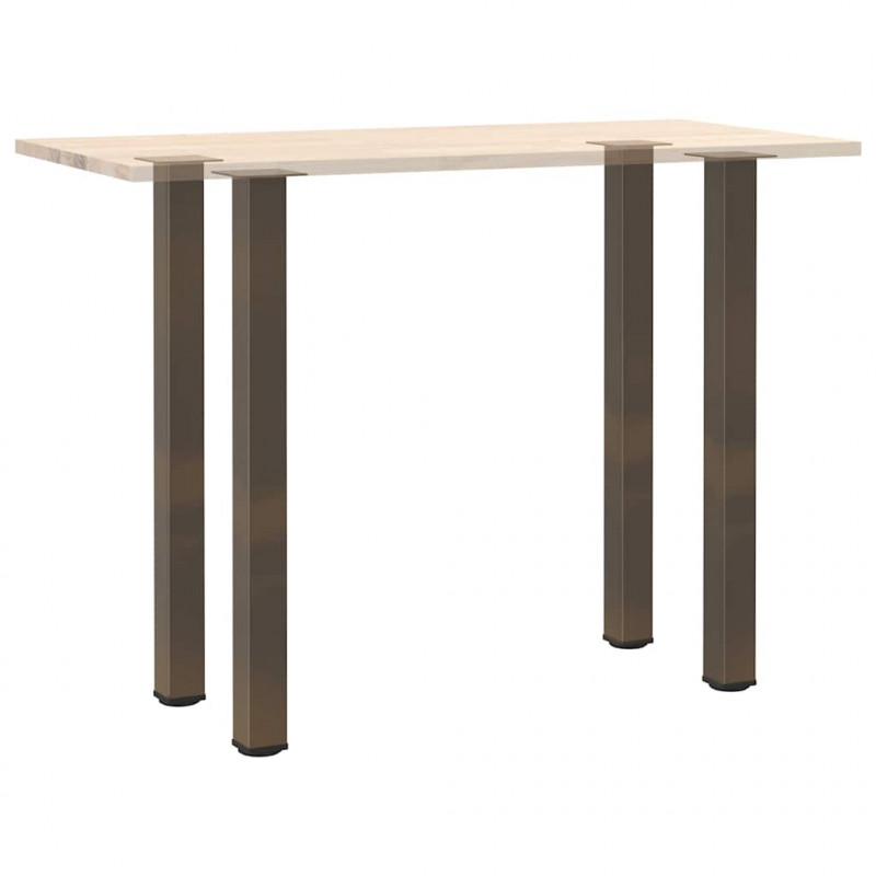 Nogi do stołu barowego 4 szt. Naturalna stal 90-92 cm Stal