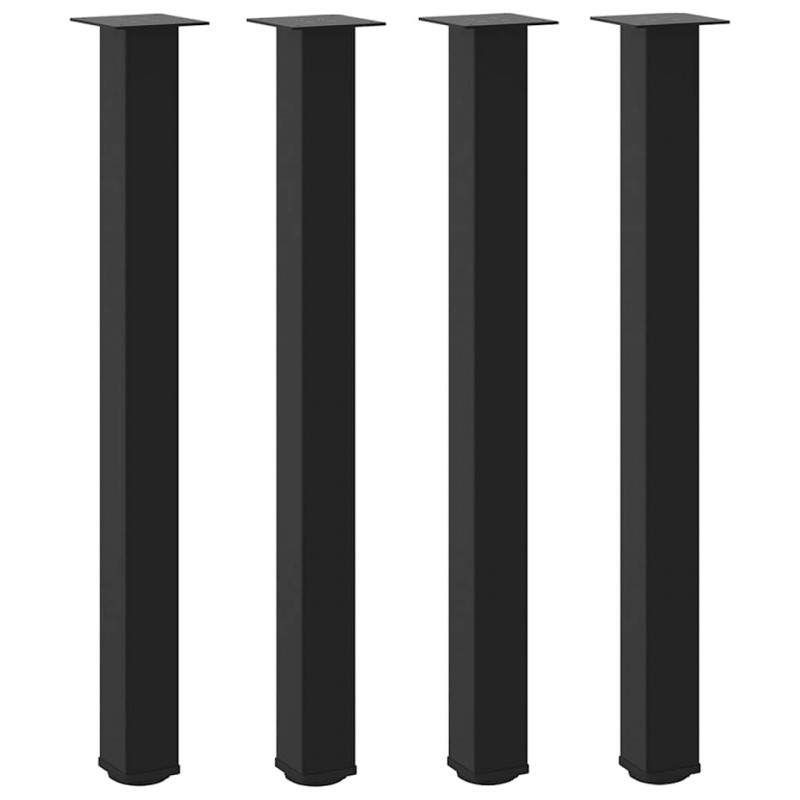 Nogi do stołu barowego 4 szt. Czarne 100-102 cm Stalowe