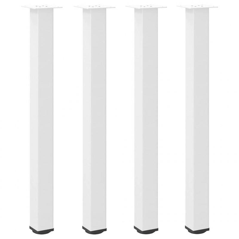 Nogi do stołu barowego 4 szt. Białe 100-102 cm Stal