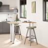 Nogi do stołu barowego 4 szt. Białe 100-102 cm Stal