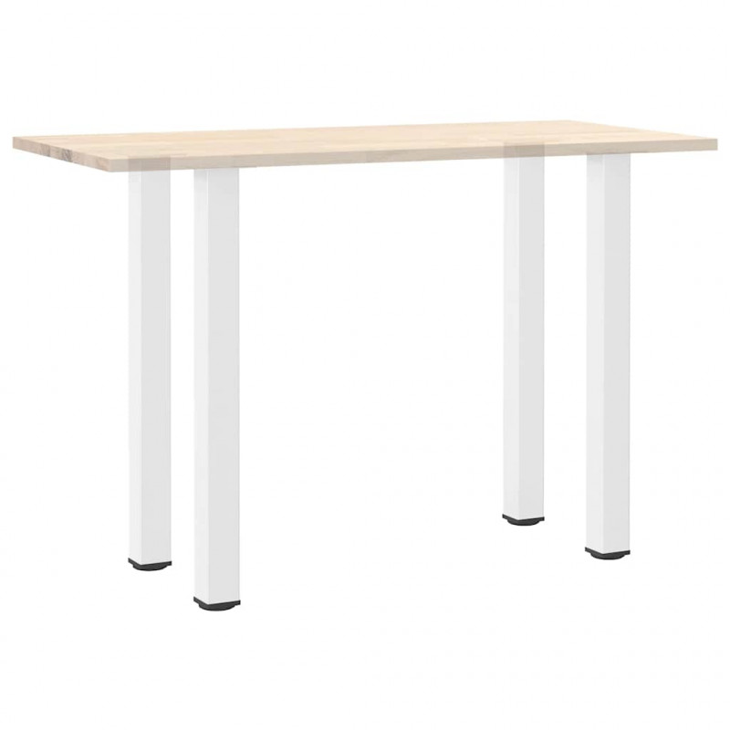 Nogi do stołu barowego 4 szt. Białe 100-102 cm Stal