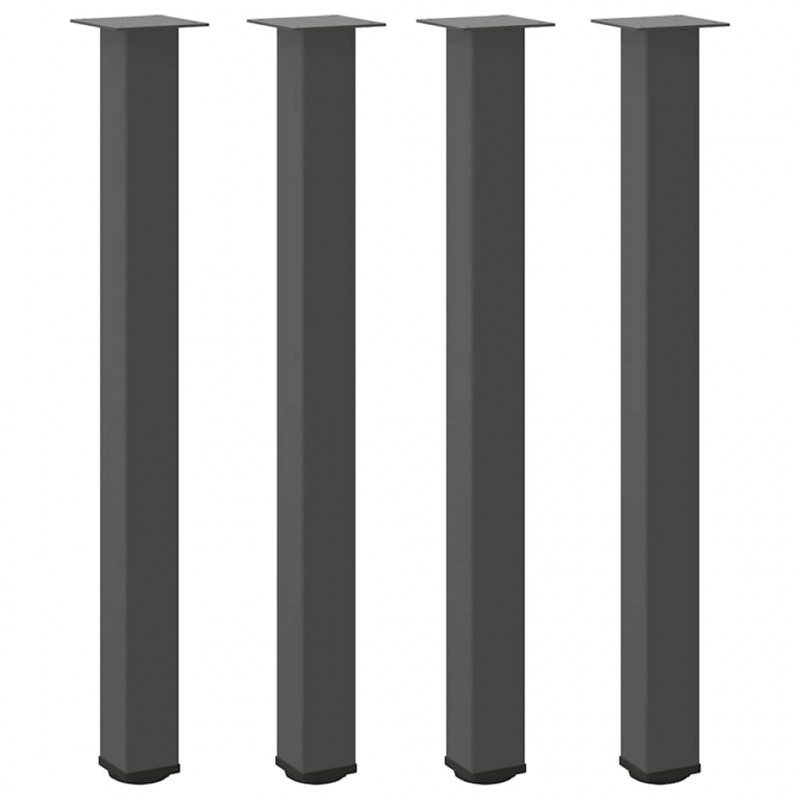 Nogi do stołu barowego 4 szt. Antracyt 100-102 cm Stal