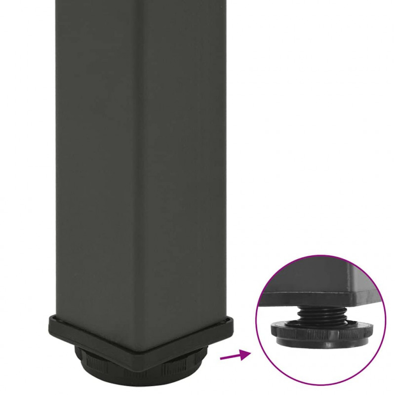 Nogi do stołu barowego 4 szt. Antracyt 100-102 cm Stal