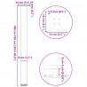 Nogi do stołu barowego 4 szt. Antracyt 100-102 cm Stal
