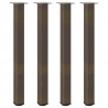 Nogi do stołu barowego 4 szt. Naturalna stal 100-102 cm Stal