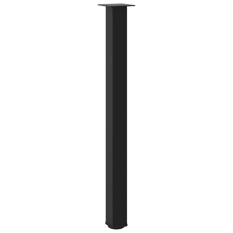 Nogi do stołu barowego 4 szt. Czarne 110-112 cm Stalowe