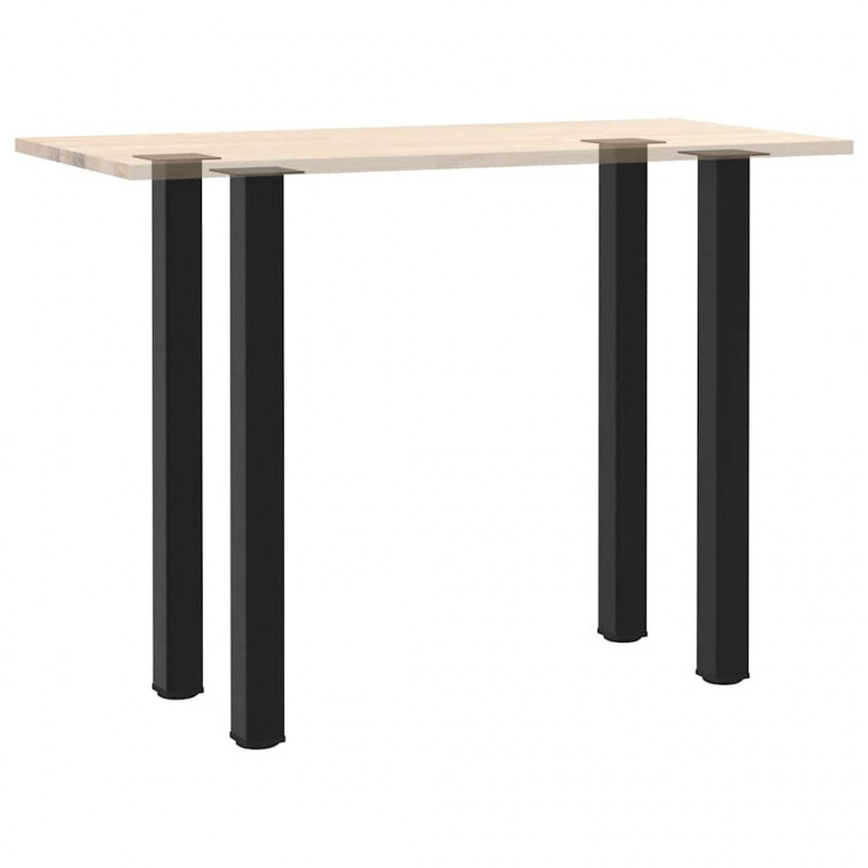 Nogi do stołu barowego 4 szt. Czarne 110-112 cm Stalowe