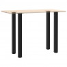 Nogi do stołu barowego 4 szt. Czarne 110-112 cm Stalowe