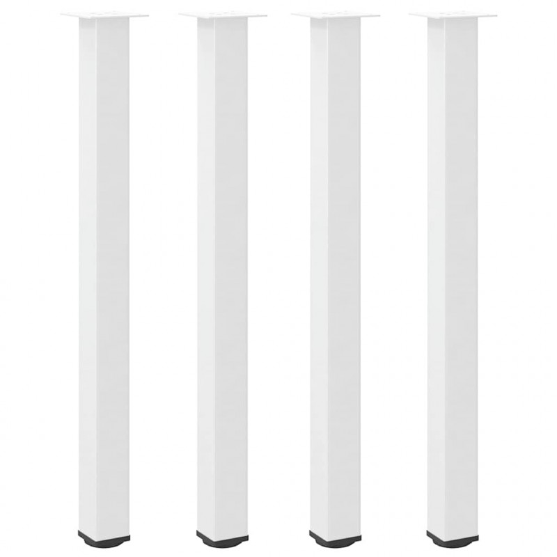 Nogi do stołu barowego 4 szt. Białe 110-112 cm Stal